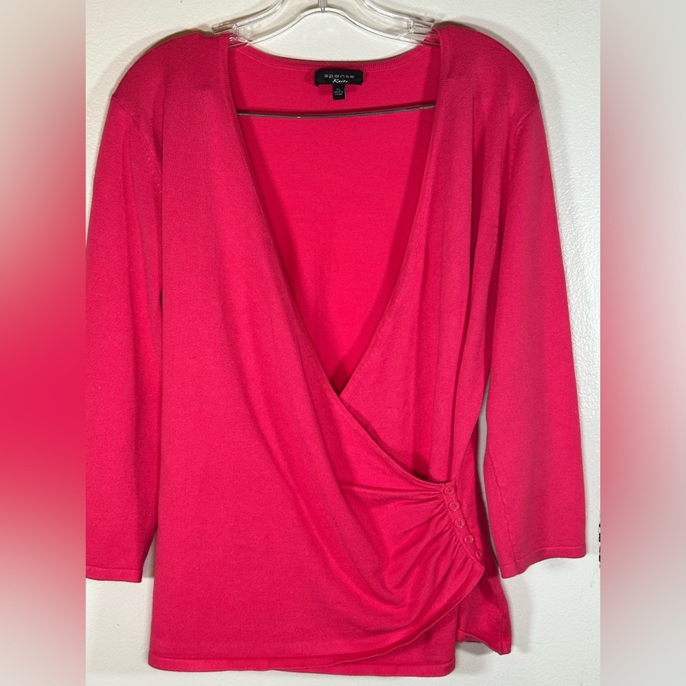 Ladies shirt/top Spense knits XL pink long sleeve